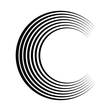 Çember logo tasarımı şablon çizimi