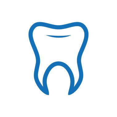 Diş Simgesi Diş Kliniği logosu Yaratıcı Sembol kavramı Soyut Vektör İllüstrasyonu