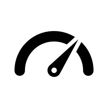 Takometre, hız göstergesi ve gösterge simgesi. Hız levhası logosu. Vektör