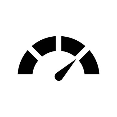 Takometre, hız göstergesi ve gösterge simgesi. Hız levhası logosu. Vektör