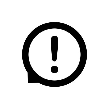 Tehlike uyarı ikonu ünlem işareti. Vektör