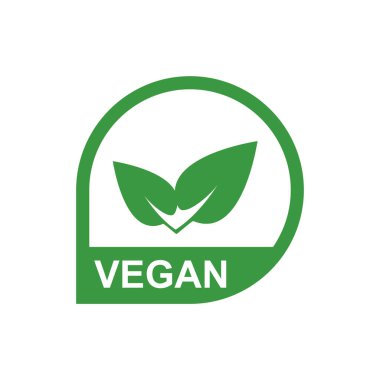 Vejetaryen ikonu. Doğal sembol. Vektör illüstrasyonu