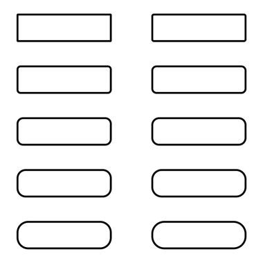 Web sitesi Düğmesi Ayarlandı. Modern bir ikon. Vektör