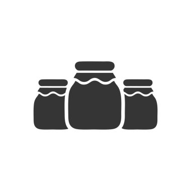 Reçel cam ikonu. Vektör illüstrasyonu 