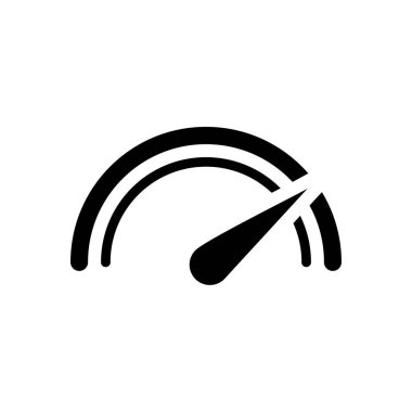 Takometre, hız göstergesi ve gösterge simgesi. Hız levhası logosu. Vektör