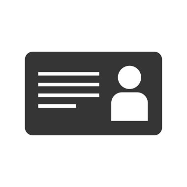 Kimlik kartı vektör tanımlama kartı simgesi