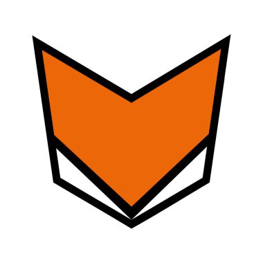 Fox baş simgesi vektör illüstrasyonu