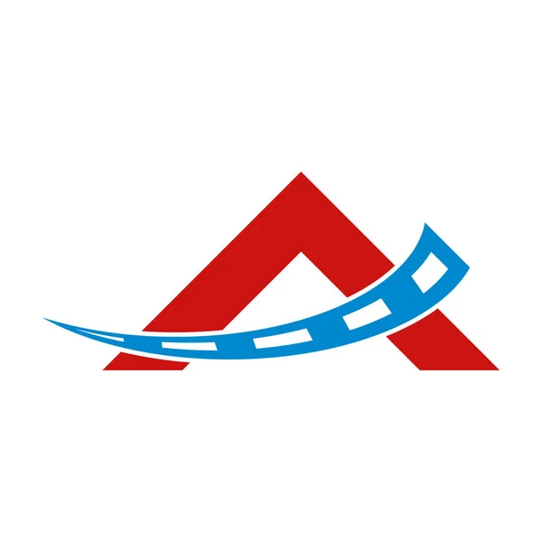 Harf Logo Yaratıcı Sembol Minimalist Soyut Yol Ikonu Çizimi — Stok Vektör