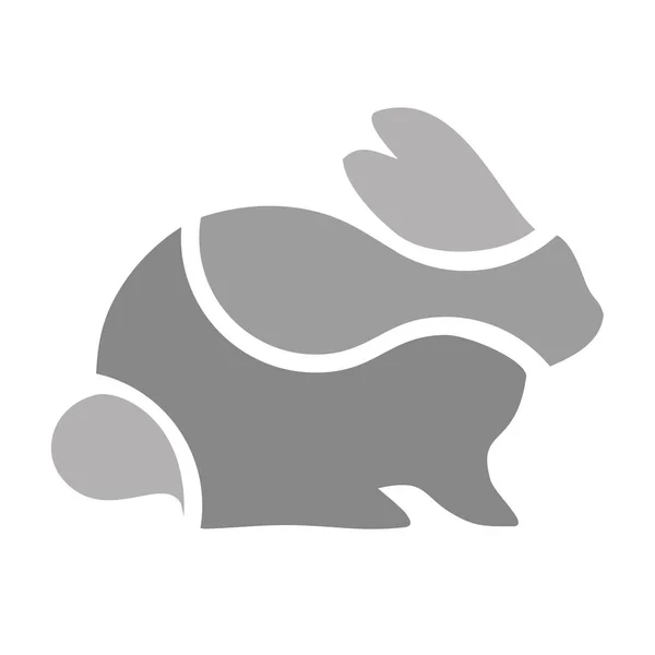 Логотип Кролика Концепция Креативный Символ Минималистская Абстрактная Иконка Векторная Иллюстрация — стоковый вектор