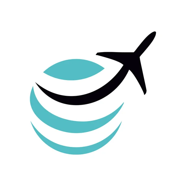Flygplanets Logotyp Mall Vektor Ikon Illustration Design — Stock vektor