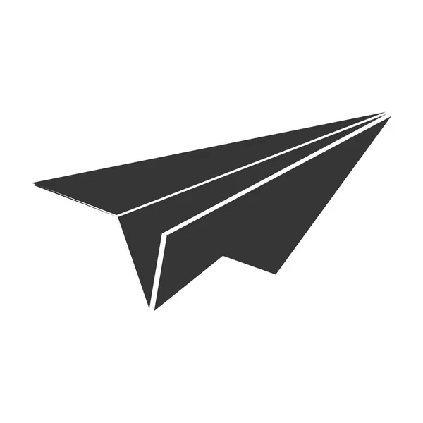 Значок Бумажного Самолета Векторная Иллюстрация — стоковый вектор