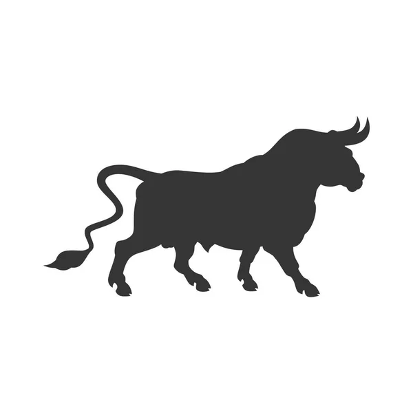 Logotipo Ícone Touro Conceito Símbolo Criativo Minimalista Ilustração Vetorial Abstrata —  Vetores de Stock