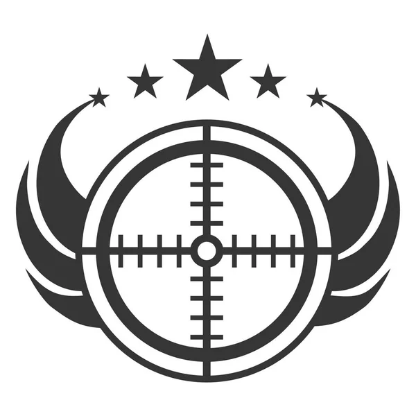Logotipo Del Ejército Concepto Símbolo Creativo Minimalista Vector Abstracto Ilustración — Archivo Imágenes Vectoriales