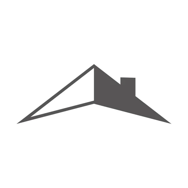 Logo Ikony Střešního Domu Vektorový Design — Stockový vektor