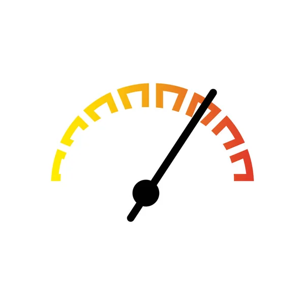 Tachometr Rychloměr Ikona Indikátoru Logo Značky Rychlosti Vektor — Stockový vektor