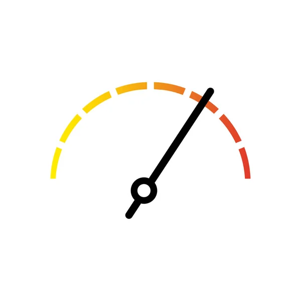 Tachometr Rychloměr Ikona Indikátoru Logo Značky Rychlosti Vektor — Stockový vektor