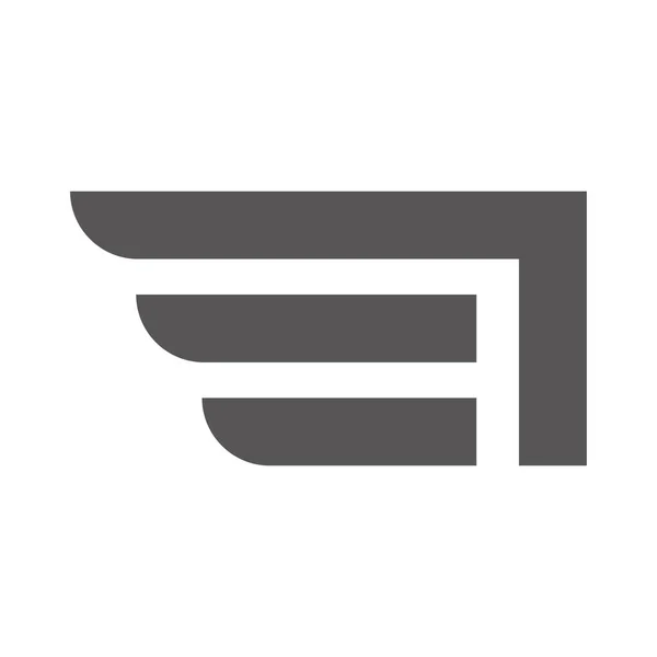 Icône Des Ailes Vecteur Concept Logo Fly — Image vectorielle