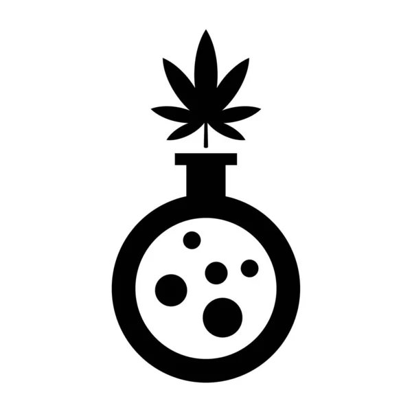 Εικονίδιο Bong Μαριχουάνας Λευκό Φόντο Διανυσματική Απεικόνιση — Διανυσματικό Αρχείο