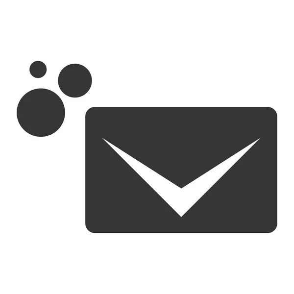 Mail Symbol Auf Weißem Hintergrund Vektor Illustration — Stockvektor