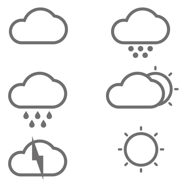 Väder Ikon Som Vit Bakgrund Vektor Illustration — Stock vektor