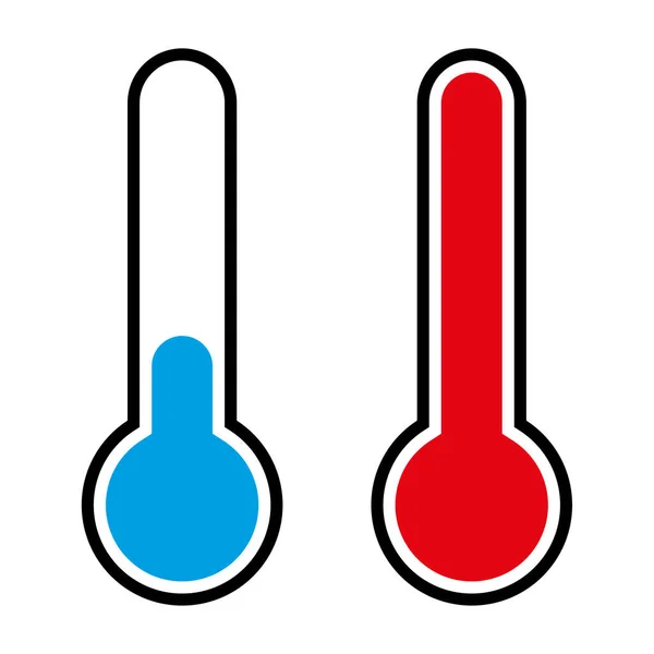 Icono Temperatura Signo Bajo Alto Ilustración Del Vector Fondo Blanco — Vector de stock