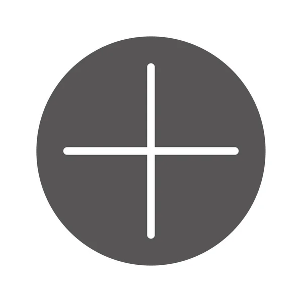Krzyż Ikona Web Prosta Ilustracja — Wektor stockowy