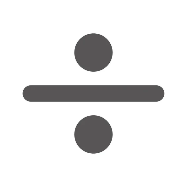 Розділити Символ Вектор Ділення Знак Білому Тлі — стоковий вектор