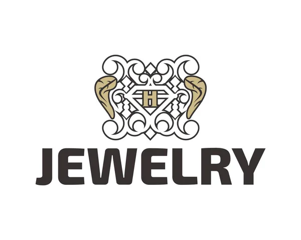 Logo Biżuterii Concept Diamond Twórczy Symbol Wektor Ilustracji — Wektor stockowy