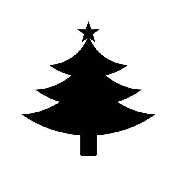 Noel Ağacı Simgesi Vektör Illüstrasyonuname — Stok Vektör