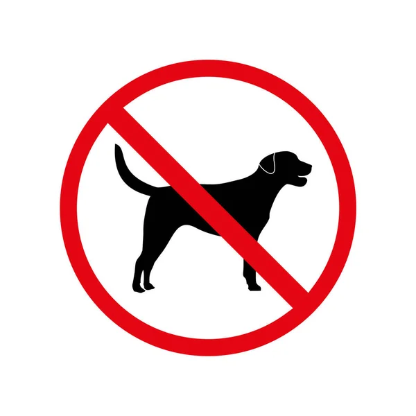Köpek Simgesi Yok Vektör Illüstrasyonu — Stok Vektör
