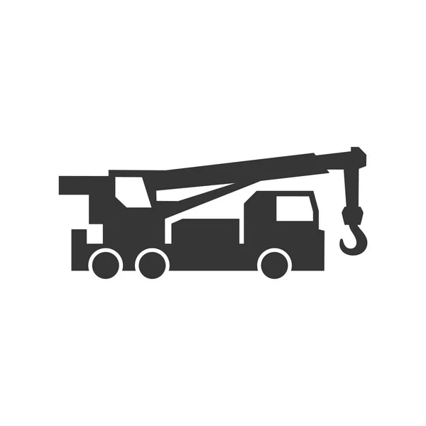 Ikona Ciężarówki Crane Vector Projektowania Logo Sieci Web — Wektor stockowy