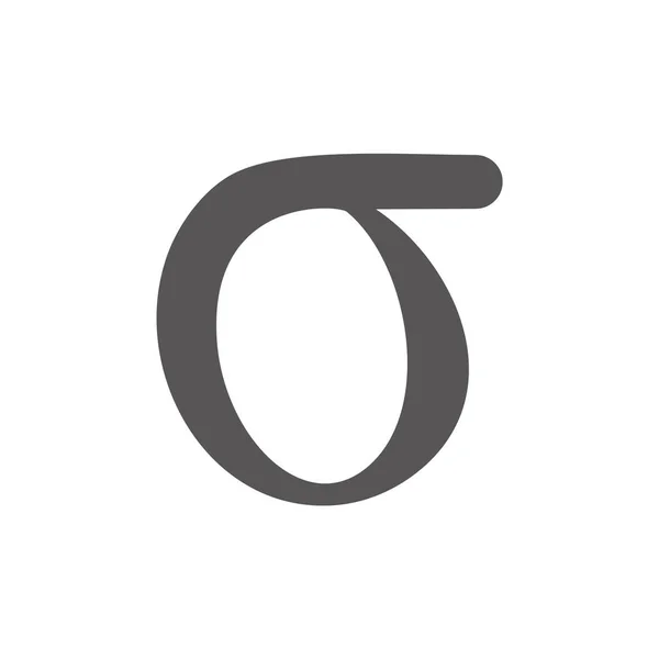 Sigma Symbol Buchstabe Des Griechischen Alphabets Vektor — Stockvektor