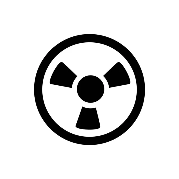 放射線アイコン危険ロゴコンセプト創造的なシンボルミニマリスト抽象ベクトルイラスト — ストックベクタ