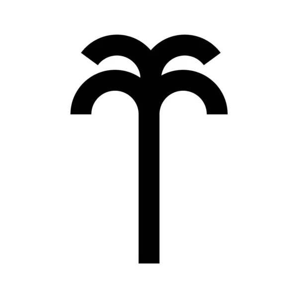 Піктограма Пальмового Дерева Простий Дизайн Lofo — стоковий вектор