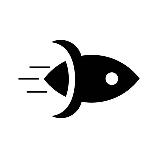 Raketvektor Raket Lansering Ikon Logotyp — Stock vektor