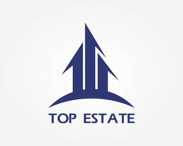 Logo Immobiliare Costruire Icona Vettore — Vettoriale Stock