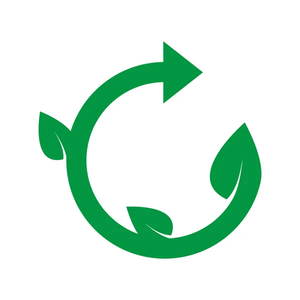 Ecologia Verde Aggiorna Icona — Vettoriale Stock