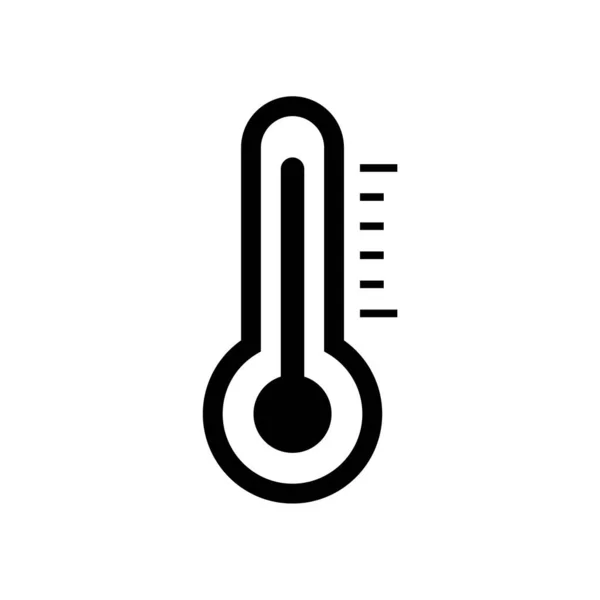 Termómetro Medir Temperatura Icono Vector — Vector de stock