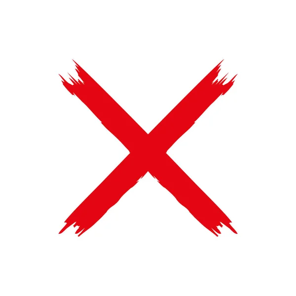 Kreuz Rot Vektorsymbol — Stockvektor