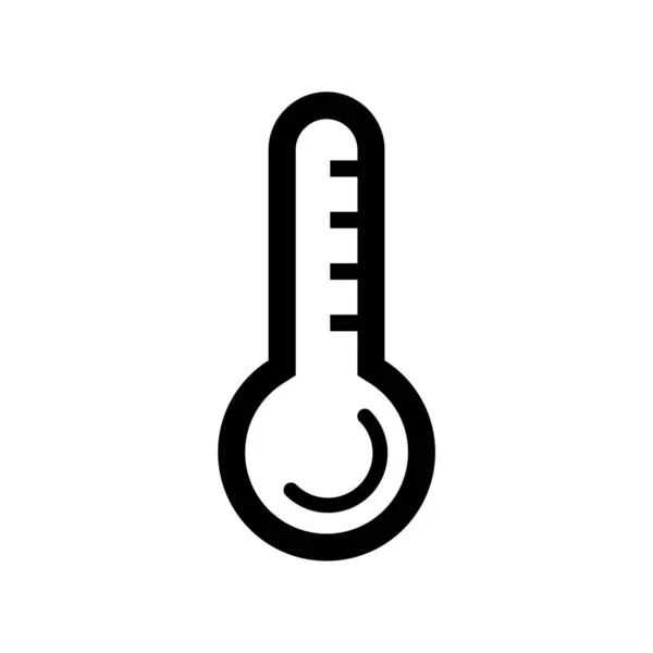 Termómetro Medir Temperatura Icono Vector — Vector de stock