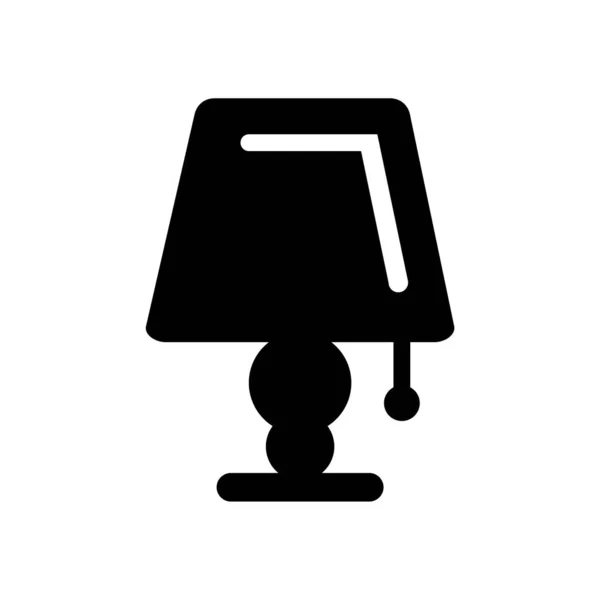 Domácí Světlo Ikona Vektoru Lampy — Stockový vektor