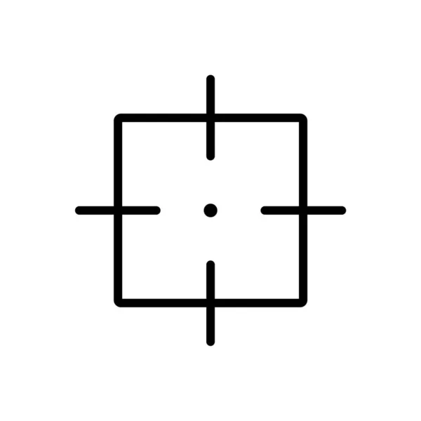 Εικονίδιο Προορισμού Οπτικό Σύμβολο Γραμμής Ελεύθερου Σκοπευτή — Διανυσματικό Αρχείο