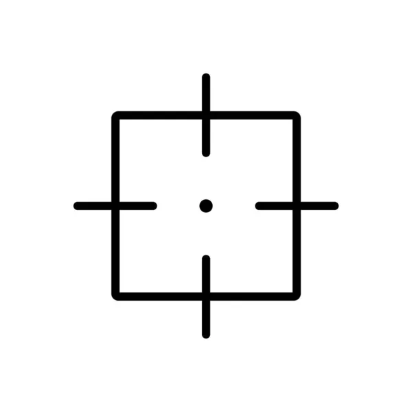 Doelpictogram Zicht Sniper Symbool Lijn Icoon — Stockvector