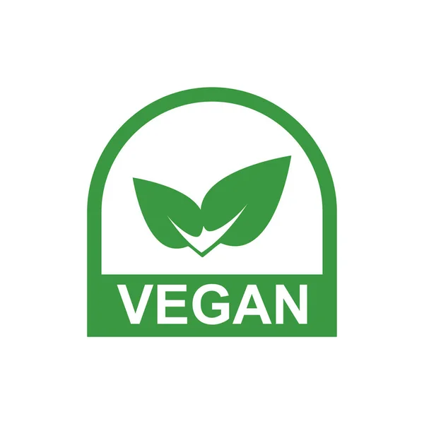 Vegan Icon Natural Symbol Vector Illustration — Stock Vector