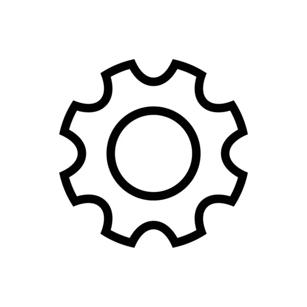 Gear Line Icon Simple Illustration Cog Wheel Vector Design Isolated — Stock Vector