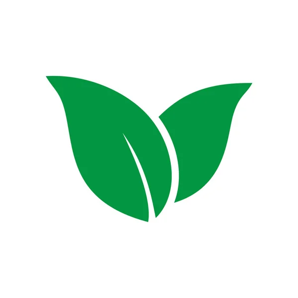 Hoja Verde Logotipo Plantilla Vector — Archivo Imágenes Vectoriales