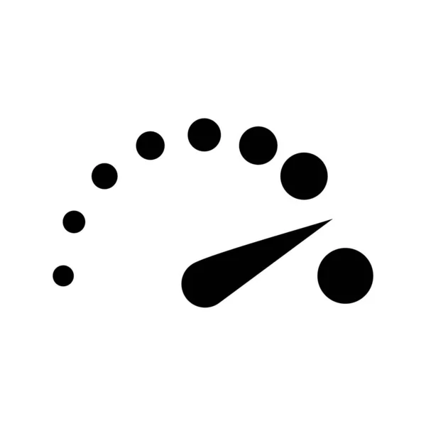 Tacômetro Velocímetro Ícone Indicador Logotipo Sinal Velocidade Vetor — Vetor de Stock