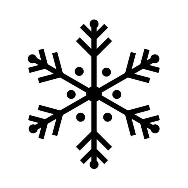 Sneeuwvlokje Pictogram Sneeuw Logo Vector — Stockvector