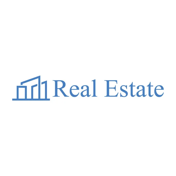 Real Estate Logo Template Vector Eenvoudig Ontwerp — Stockvector