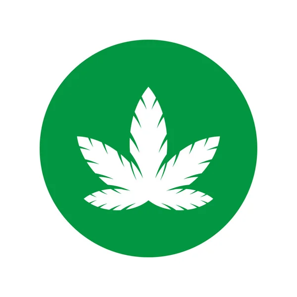 Letter Cannabis Λογότυπο Έννοια Κύκλο Διανυσματική Απεικόνιση — Διανυσματικό Αρχείο